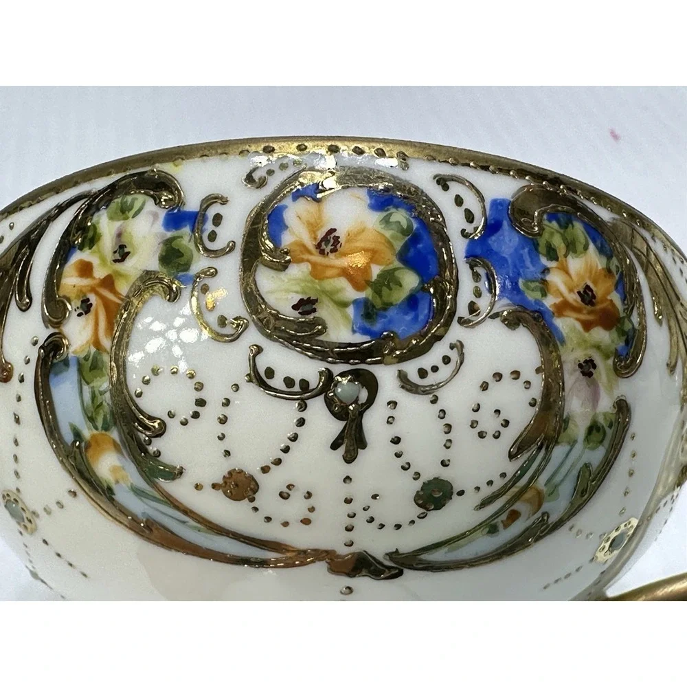 Vintage Yoshino China Made in Japan Teacup and Saucer Hand Painted